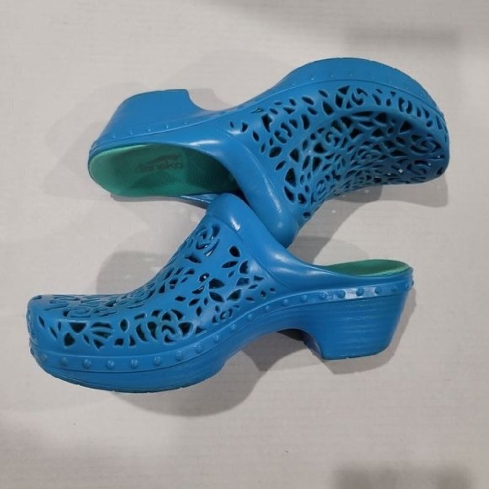 Dansko Pippa Laser Cut Jelly Clogs Size 40 - Picture 4 of 10